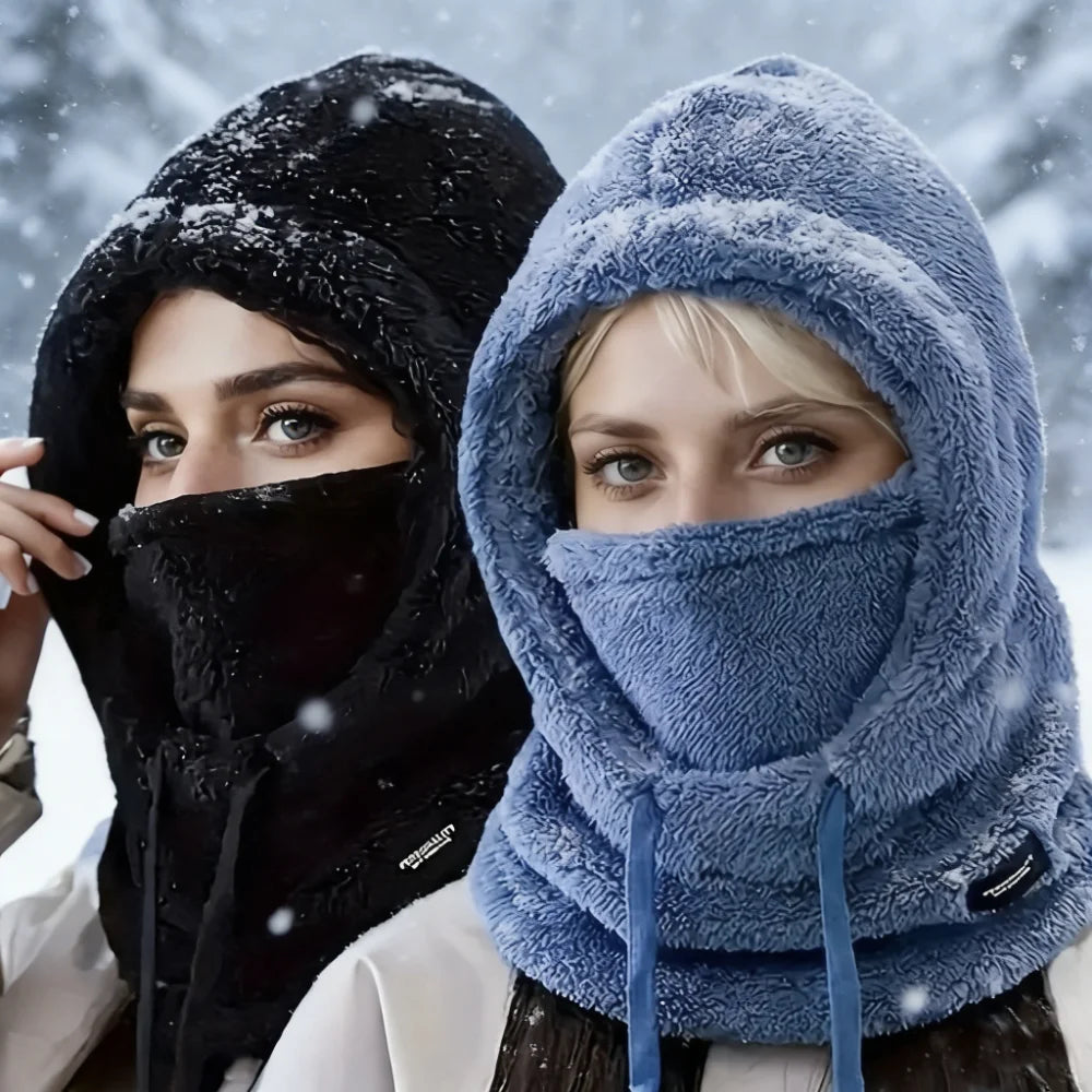 Winter Balaclava Ski Mask - Windproof Thermal Thickened Plush Face Cover Hooded Hat Anti-Cold Outdoor Sport Cycling Running Cap | Wearixx