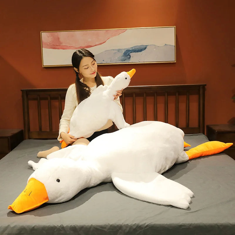 Giant Goose Plush Toy Big White Duck - Cuddly Stuffed Animal Soft Doll Long Sleeping Pillow Sofa Cushion Birthday Gift for Kid Boy | Wearixx
