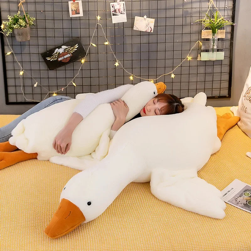 80cm Funny Goose Plush Toy - Soft Duck Pillow Cute Stuffed Animal for Sleeping Kids Gift Girlfriend Birthday Present | Wearixx