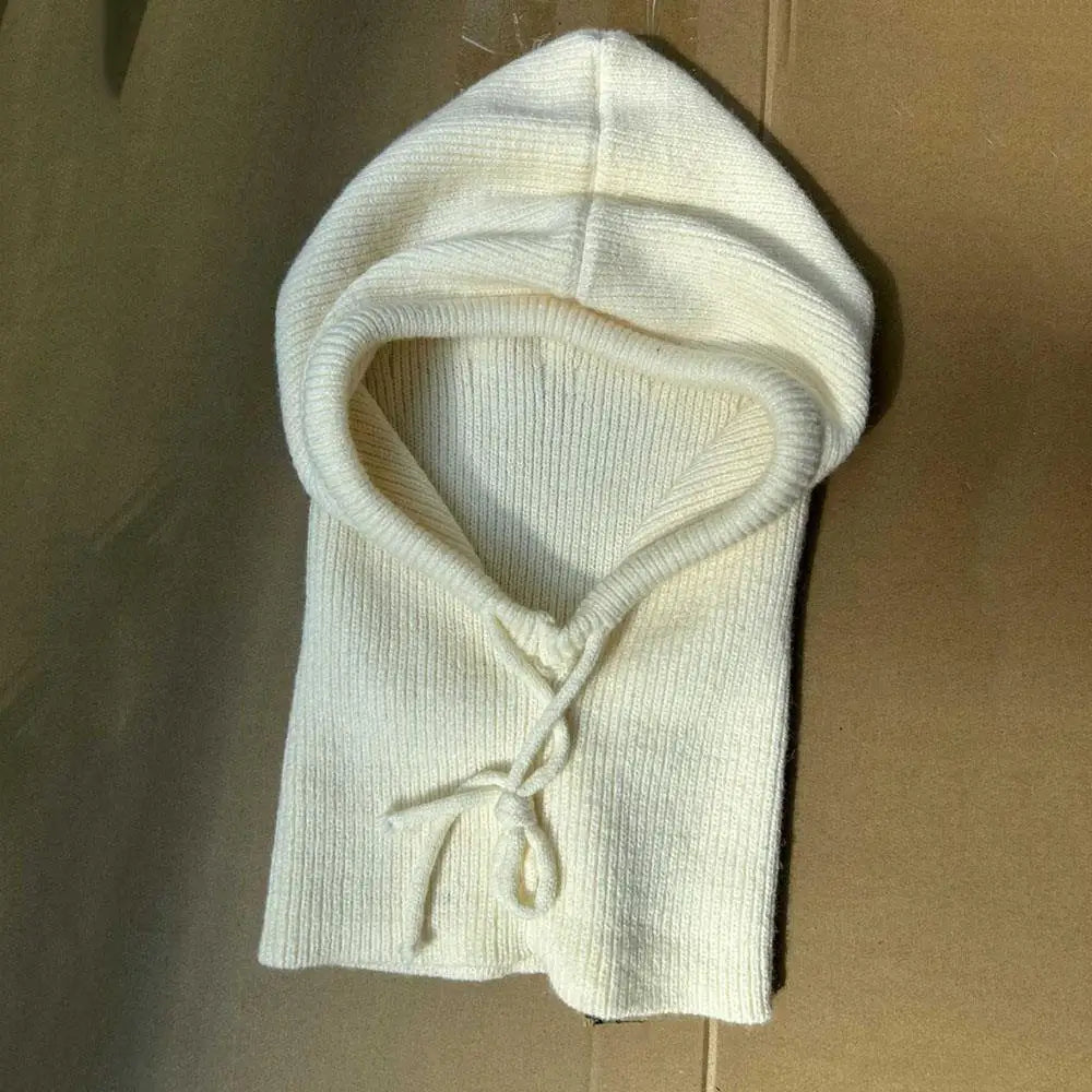 Knitted Soft Women Balaclava Hat - Fashion Fake Collar Hooded Hat Neck Collar Warmer Beanies Cap Ear Protection Bonnet | Wearixx