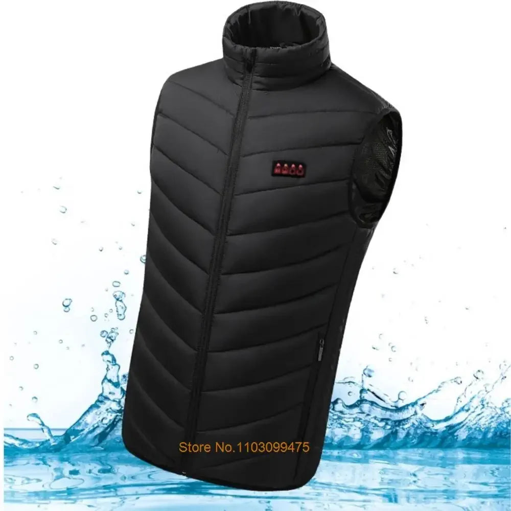 2-21 Areas Self Heating Vest USB Rechargeable Heated Jacket Winter Men Womens Thermal Underwear Heating Vest Hiking Skiing Coat