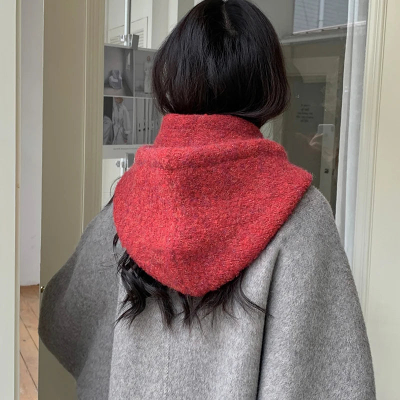 Hot Sale Korean Style Hat Scarf - Women's Autumn Winter Warm Ear Protection Hooded Scarf Knitted Wool Hat | Wearixx