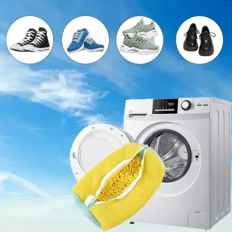 Washing Machine Bag Laundry Bags - Shoe with Zipper Non-Abrasive Shoe Protector Bags for Sneakers Travel Storage | Wearixx