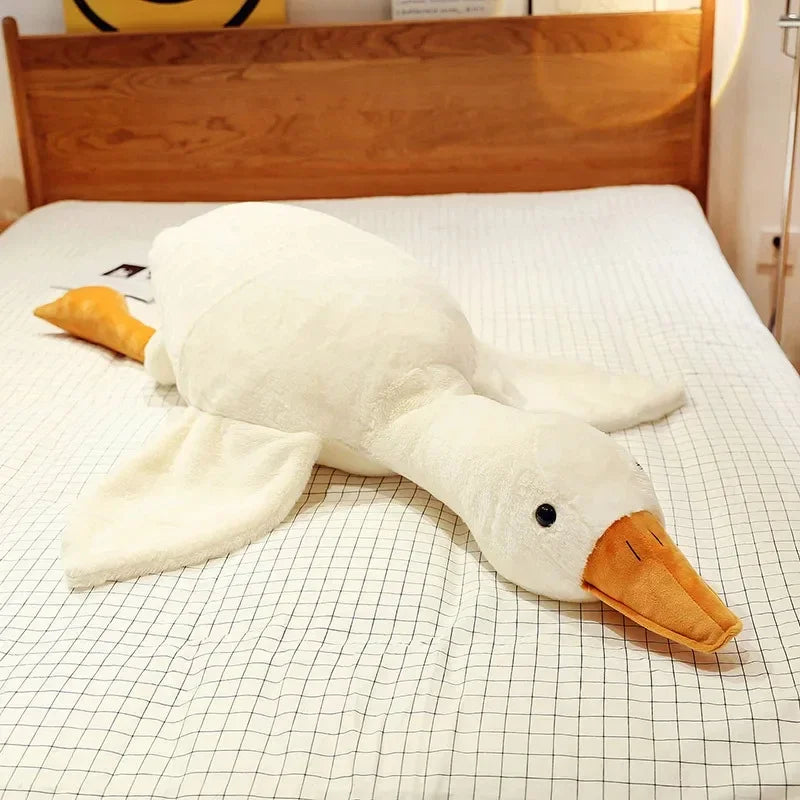 50-190cm Cute Big White Goose Plush Toys - Kawaii Huge Duck Sleep Pillow Cushion Soft Stuffed Animal Doll Birthday Gift for Kids | Wearixx