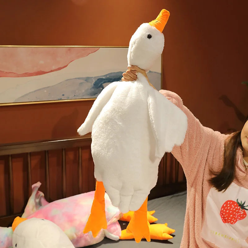 Giant Goose Plush Toy Big White Duck - Cuddly Stuffed Animal Soft Doll Long Sleeping Pillow Sofa Cushion Birthday Gift for Kid Boy | Wearixx