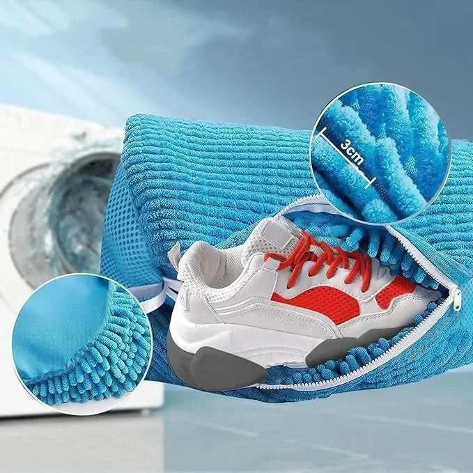 Washing Machine Bag Laundry Bags - Shoe with Zipper Non-Abrasive Shoe Protector Bags for Sneakers Travel Storage | Wearixx